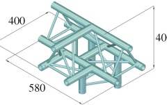 Truss deco Alutruss DECOLOCK DQ3-SPAT43 4-Way T-Piece /\ bk